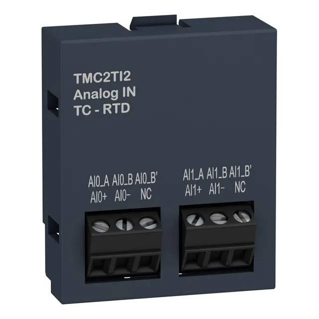 Tmc2ti2 Plc Analogue Input Cartridge, Modicon M221, 2 Tempe