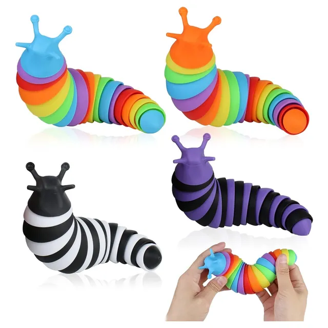 Pack 4 Gusano Babosa Sensorial Juguete Didáctico Finger Slug