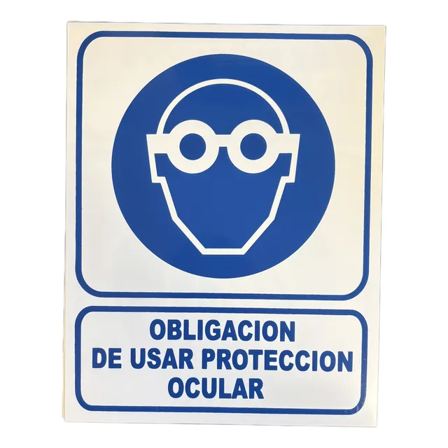 Cartel Obligacion De Usar Proteccion Ocular 22x28