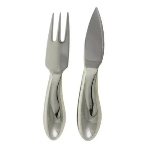 Set Botanero De Cuchillo Y Tenedor Avanti Acero Inox Color Plateado