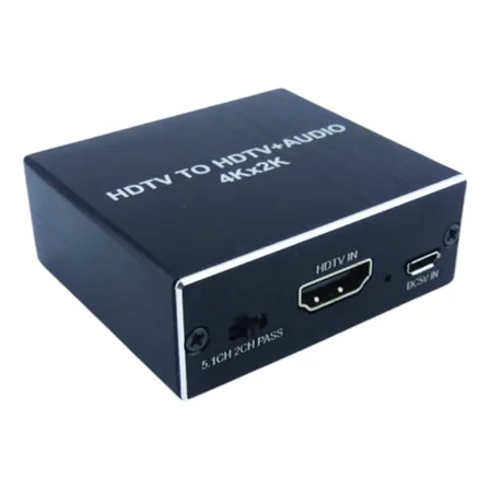 Convertidor Extractor Audio Hdmi A Hdmi-optico C/ Jack 3.5mm Negro