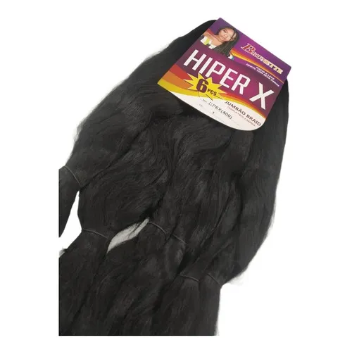 Jumbo Premium Hiper X Twist Tranças Box Braid 400gr Cor Preto 1
