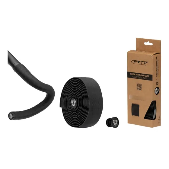 Cinta Manubrio Bicicletas Ruta Gw Natural Texture Color Negro
