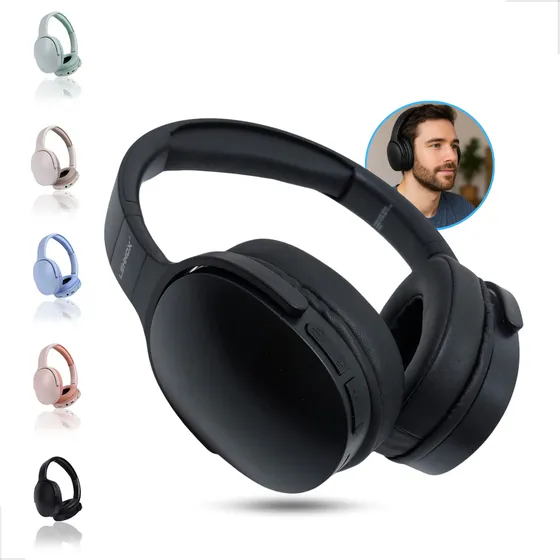 Fone De Ouvido Sem Fio Headphone Bluetooth Over-ear Headset