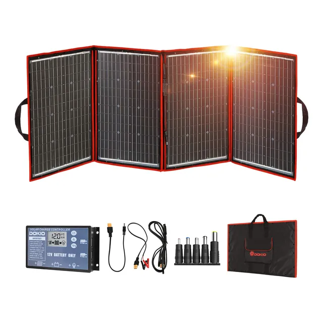 Dokio Kit Panel Solar Portatil 220 W 18 V Cargador Plegable