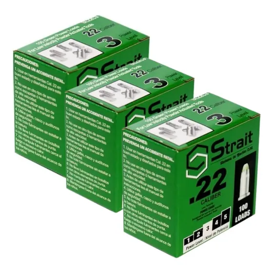Fulminantes Verde Nivel 3 Calibre 22 Caja * 100und X 3 Cajas