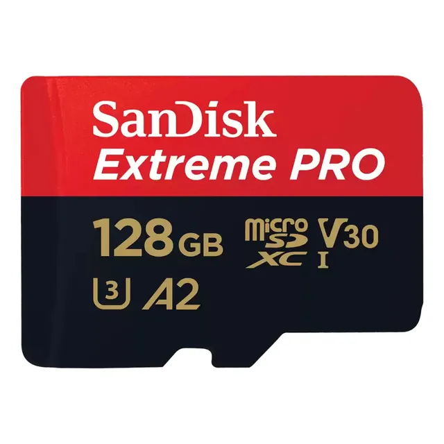Sandisk Extreme Pro SDSDQXCD-128G con adaptador microSDXC 200MB A2 V30 4K