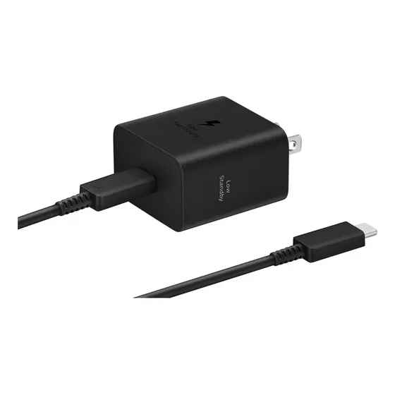 Cargador de Pared Samsung 45w 2024 EP-T4511XBEGCA Usb-c con Cable Incluido Carga Súper Rápida para Galaxy color negro | Cuotas sin interés