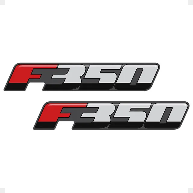 Emblema Para F-350 2016/19 Adesivo Lateral Resinado Par