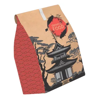 Saco Kraft Oriental Grande, Temaki, Delivery 31x24x14 C/100 Saco Kraft Oriental Grande, Temaki, Delivery 31x24x14 C/100