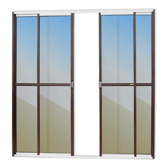 Porta Balcão 4 Folhas Super 25 Vidro Reflex 210cm X Wt