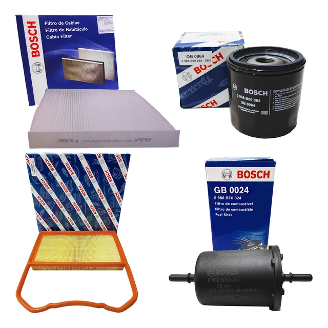 Kit Filtros Original Bosch Gol G7 1.0 Flex 2016 Ate 2023