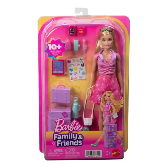 Muñeca Barbie Malibu Aventuras De Viaje 3+ Jmj47