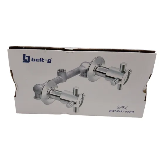 Llave De Ducha Doble Manilla Spike Belt-g Gri-0726