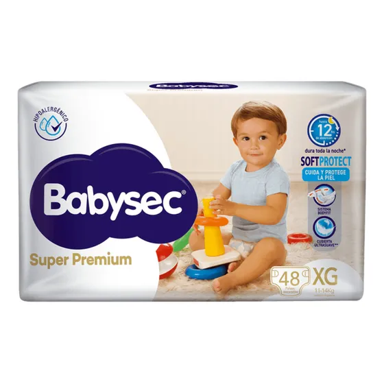 Pañales Babysec Super Premium Xgx48u Género Sin género Tamaño Extra grande (XG)
