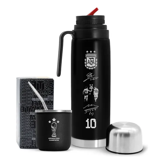 Set Termo Y Mate Grabado Equipos Futbol Boca River Argentina