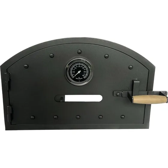 Puerta De Chapa 3,2mm Para Horno De Barro Con Pirometro 600º