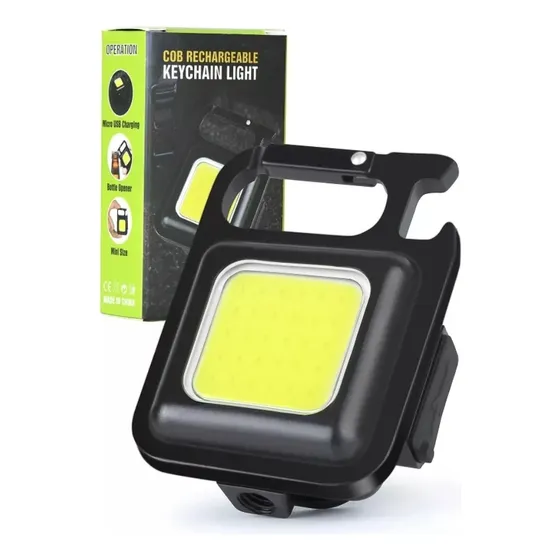 Luz Led Linterna Recargable Estilo Llavero Multifuncional