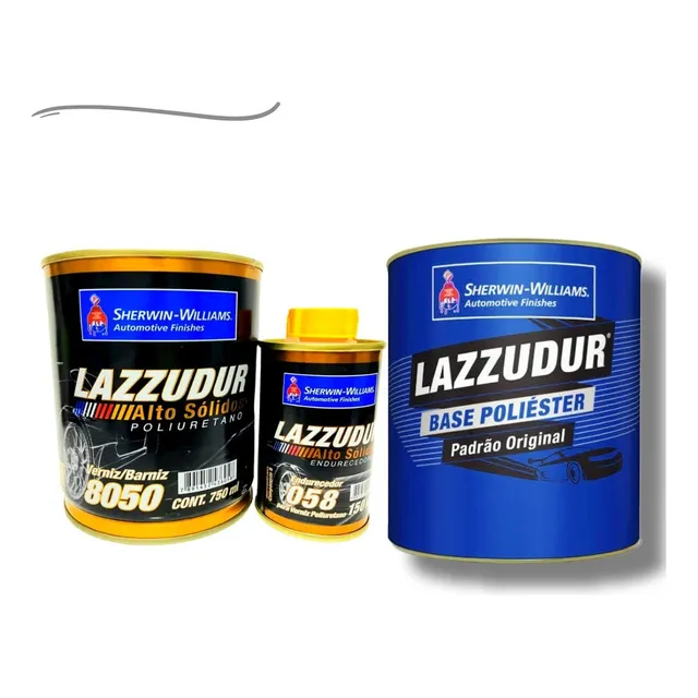 Tinta Automotiva Prata Lunar 900ml + Verniz Automotivo 8050