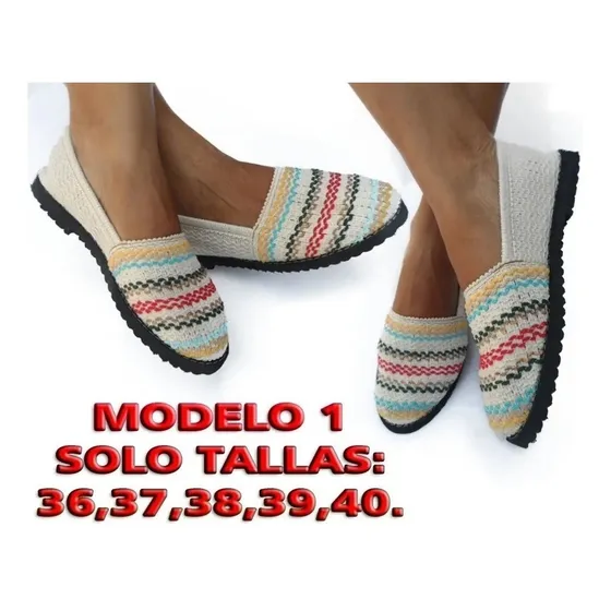 Alpargata Tipo Zapatos Cocuiza Abuelitas Calzado Unisex