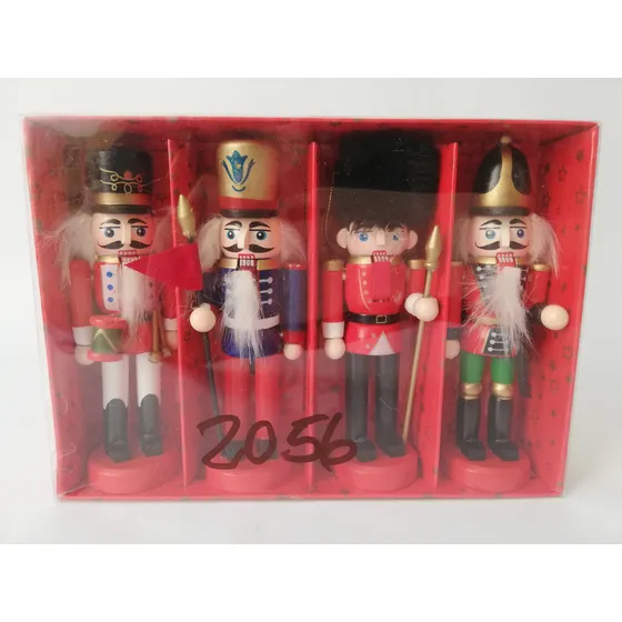 Set 4 Figuras Navideñas Soldados Cascanueces -2056