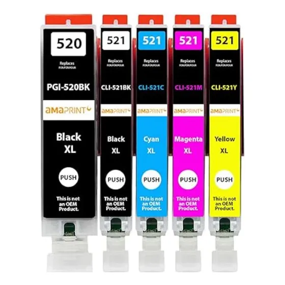 Kit 5 Cartuchos 520 521 / 220 221 / 150 151 Canon Pixma