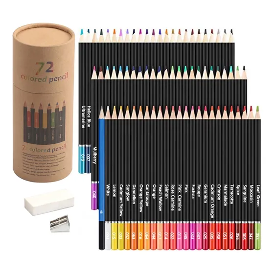 72 Lápices De Colores Vibrantes De Lápiz Color Multicolor