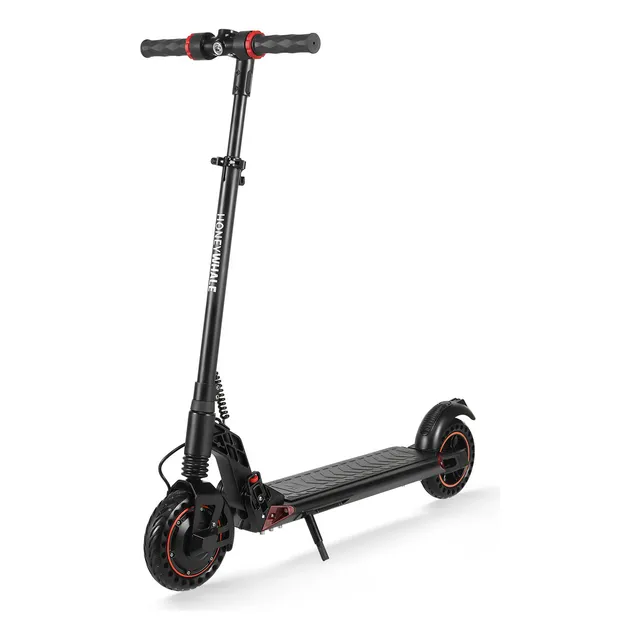 HONEY WHALE F4 Scooter Eléctrico Plegable para Adultos, Patin electrico con Motor de 450W, Velocidad Máxima 30KM/H Autonomía 13KM, 3 Velocidades, Llantas Sólidas HONEYWHALE