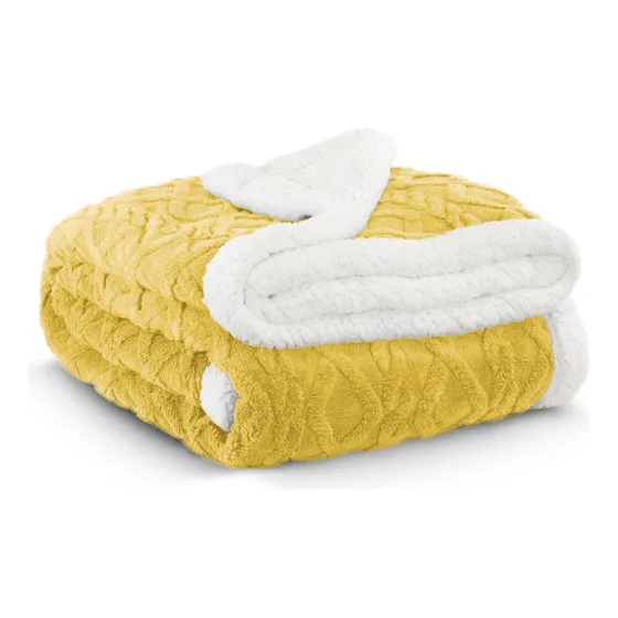 Cobertor Cobija Aborregado King Size Con Relieve 230x200