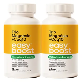 Magnésio Dimalato Quelato Taurato Q10 Easyboost 120 Caps Kit Magnésio Dimalato Quelato Taurato Q10 Easyboost 120 Caps Kit