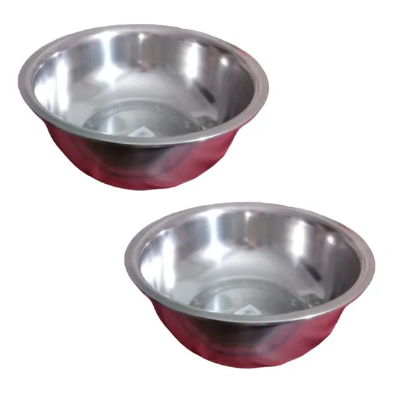 Juego  2 Bowl Mezclador Acero Inoxidable,tortas, Reposteria