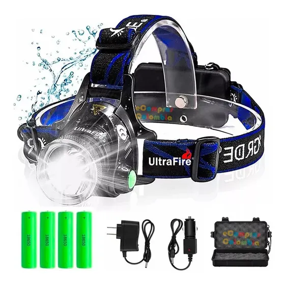 Linterna Led De Cabeza Recargable Linterna Minera Alto Poder