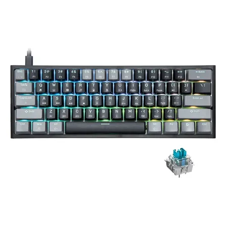 Teclado Mecânico Gamer 60% Com Hotswap Rgb E Usb-c Para Jogos E Trabalho Layout Us