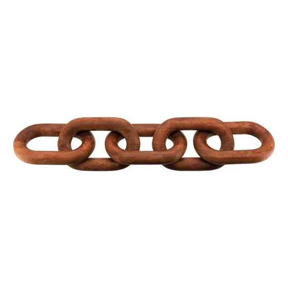 Adorno Decorativo Enfeite Casa Home Corrente Madeira Natural