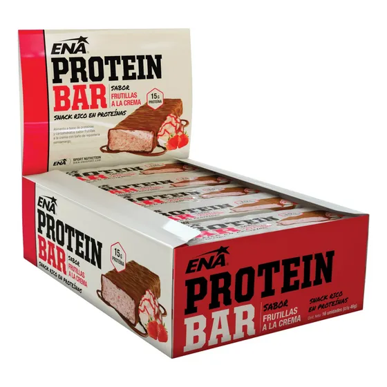 ENA Sport Barra Protein Bar Frutillas a La Crema 16 Barras