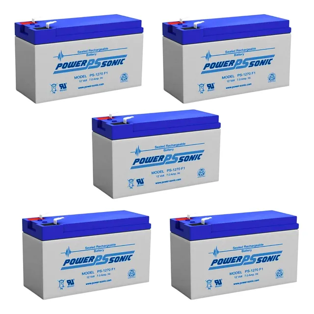 5 Piezas Reemplazo No Break Ps1270f1 12v 7ah Power Sonic