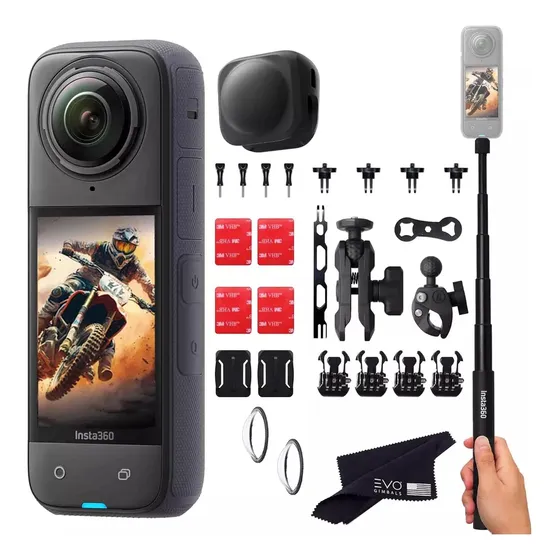 Camara  Insta Para Moto 360 Grados 8k Impermeable 48mp