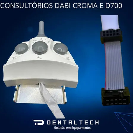 Pedal Cadeira Joystick 3 Teclas P1 Dabi Atlante Croma D700 Branco