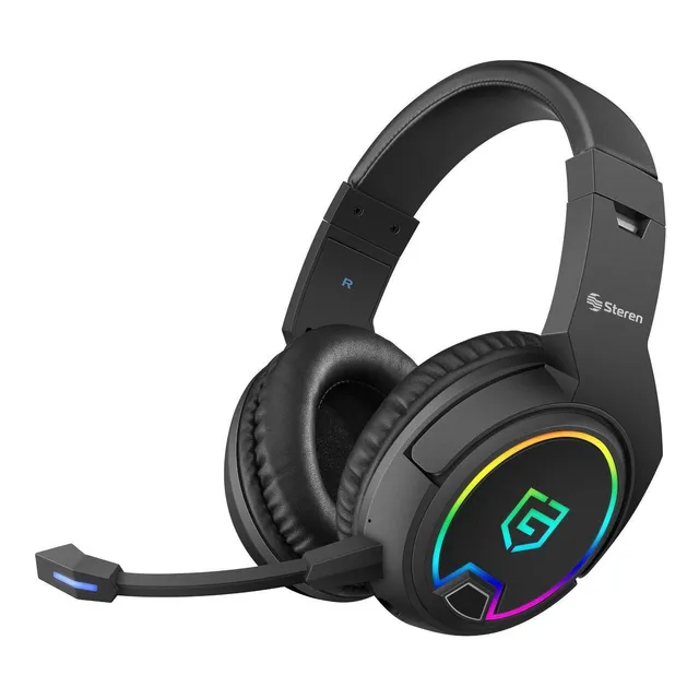 Audífonos gamer Steren AUD-570 , con bluetooth color negro