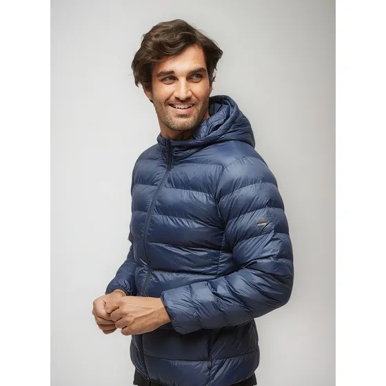 Chaqueta Micro Puffa Hombre Con Capucha