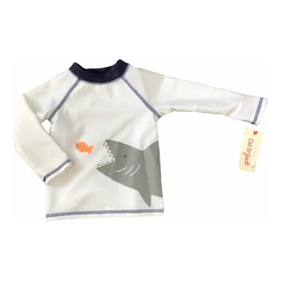 Franela Playera Para Bebé Niño Traje De Baño De Tiburon