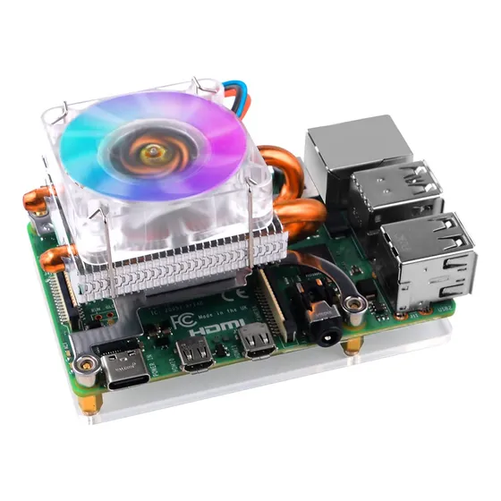 Cpu Cooler Raspberry Pi 4 Pwm, Enfriador De Perfil Bajo