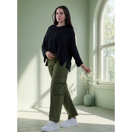 Pantalon Cargo Bengalina Mujer Zua