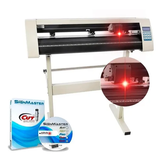Plotter de Recorte Profissional 72cm - Mira a Laser - Software SignMaster Incluso - Corte de Vinil e Papel - Alta Precisão - Marca Lorben
