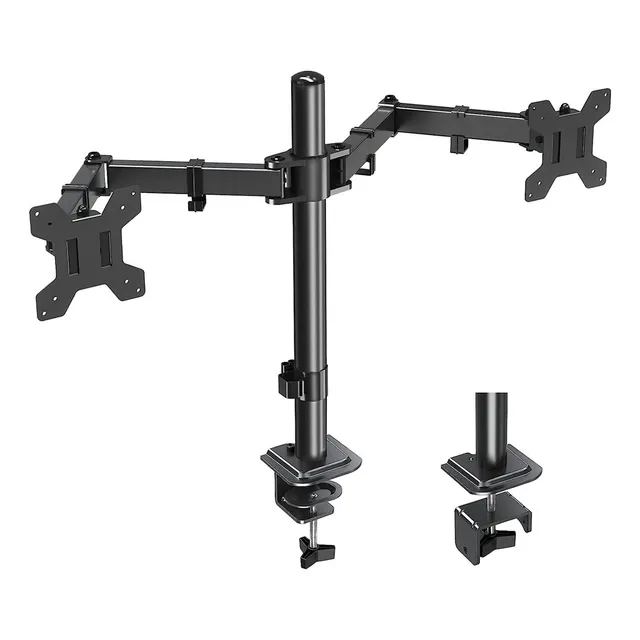 Brazo Soporte Doble Para 2 Monitores Linkon GAIADUAL Base Escritorio