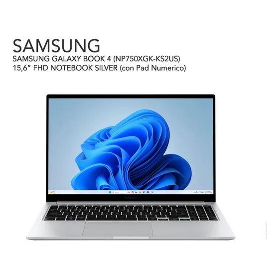 Portatil Samsung Galaxy Book4 Core 7 150u 15 16gb Ssd 512gb