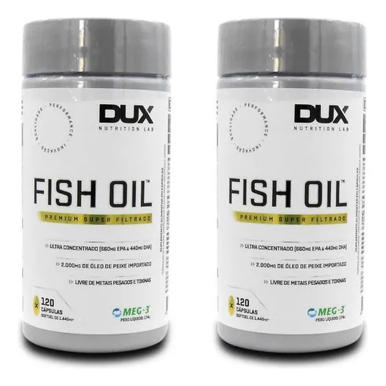 Kit 02x Ômega 3 Fish Oil Epa Dha Meg3 - Dux Nutrition