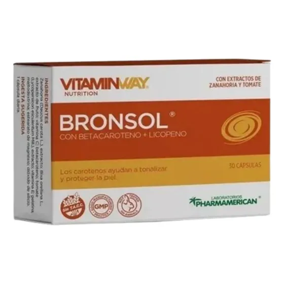 Vitamin Way Bronsol Suplemento Facilita El Bronceado X30