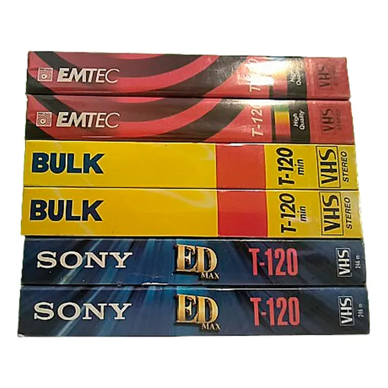 Kit Com 06 Fitas Vhs Virgens Tdk E.hg Super Avilyn Lacradas
