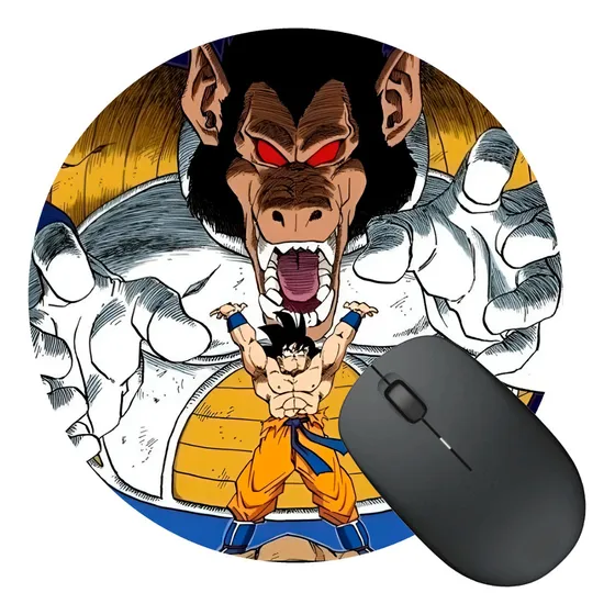 Mousepad Redondo Nuevo Alfombrilla Goku Y Ozaru Dbz